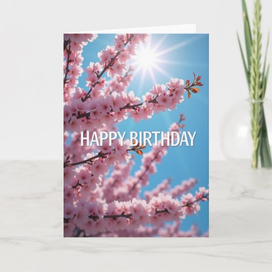 Stralende Lentebirthdaycard Kaart (Voorkant)