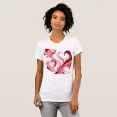 Stralende Liefde – Abstracte Hart Kunst T-Shirt (Voorkant volledig)