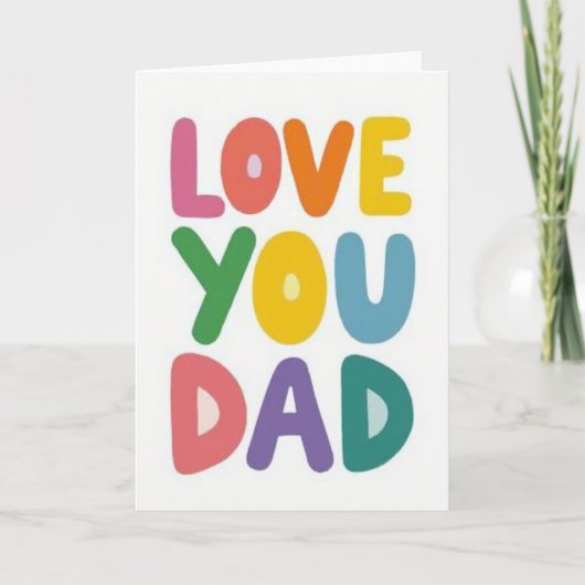 Stralende Liefde Papa Kaart (Voorkant)