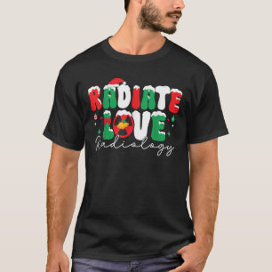 Stralende Liefde Radiologie Kerstman Hoed Radioloo T-shirt