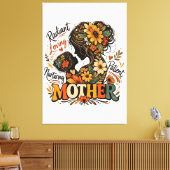 Stralende Liefdevolle Verzorgende Moederdag Canvas Afdruk (Insitu (Woonkamer))