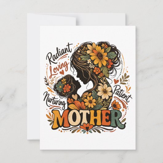 Stralende Liefdevolle Verzorgende Moederdag Feestdagenkaart (Voorkant)