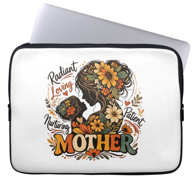 Stralende Liefdevolle Verzorgende Moederdag Laptop Sleeve (Voorkant)