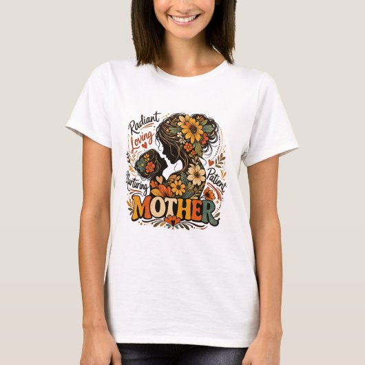 Stralende Liefdevolle Verzorgende Moederdag T-shirt (Voorkant)