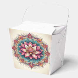 Stralende Lotus Mandala: Bloeiende Sereniteit Bedankdoosjes