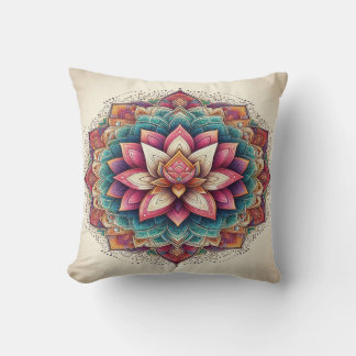 Stralende Lotus Mandala's: Bloeiende sereniteit Kussen