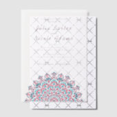 Stralende Luchtige Halve Maan Mandala bruiloft Vellum Uitnodigingen (Offset (Uitnodiging))