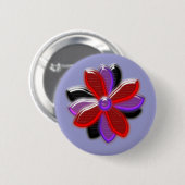 Stralende Madeliefjesbloem Knop Ronde Button 5,7 Cm (Voorkant /achterkant)