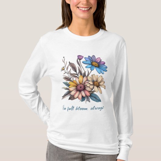 Stralende magische bloemendisplay t-shirt (Voorkant)