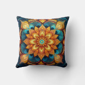 Stralende mandala met op bloemen geïnspireerde pat kussen (Achterkant)