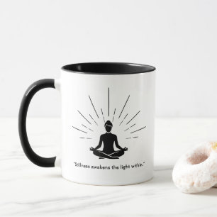 Stralende Meditatiesilhouet Mok