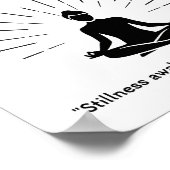 Stralende Meditatiesilhouet Poster (Hoek)