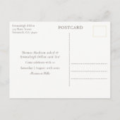 Stralende Mint Groene Botanische Glitter Bewaar de Aankondigingskaart (Achterkant)