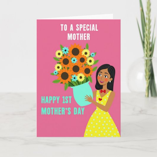 Stralende Moeder Bloemendag Kaart (Voorkant)