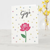 Stralende Moederdag Stippenkaart Kaart (Gele Bloem)
