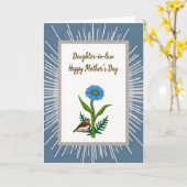 Stralende Moederdag Zonnen Card Kaart (Gele Bloem)