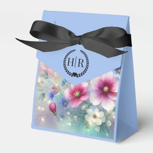 Stralende Mousserende Lente Bloeit Huwelijk Bedankdoosjes (Voorkant Zijde)