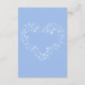 Stralende mousserende lente bloeit informatiekaartje (Achterkant)