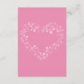 Stralende mousserende lente bloeit informatiekaartje (Achterkant)