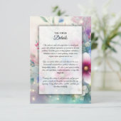 Stralende mousserende lente bloeit informatiekaartje (Staand voorkant)