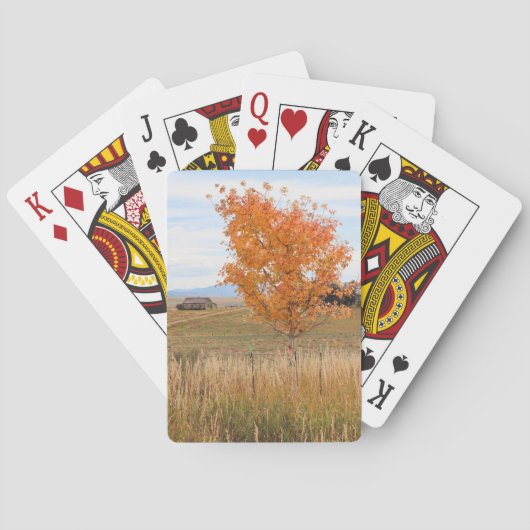 Stralende oktober  pokerkaarten (Achterkant)