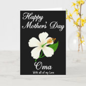 Stralende Oma Moederdag kaart (Gele Bloem)