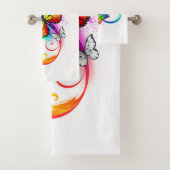 Stralende oneindigheid met regenboog vlinder bad handdoek (Insitu)