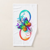 Stralende oneindigheid met regenboog vlinder bad handdoek (Handdoek)