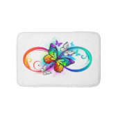 Stralende oneindigheid met regenboog vlinder badmat (Voorkant)