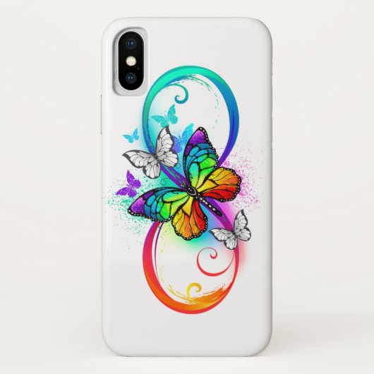 Stralende oneindigheid met regenboog vlinder Case-Mate iPhone case (Achterkant)