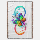 Stralende oneindigheid met regenboog vlinder deken (Voorkant Verticaal)