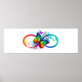 Stralende oneindigheid met regenboog vlinder poster (Voorkant)