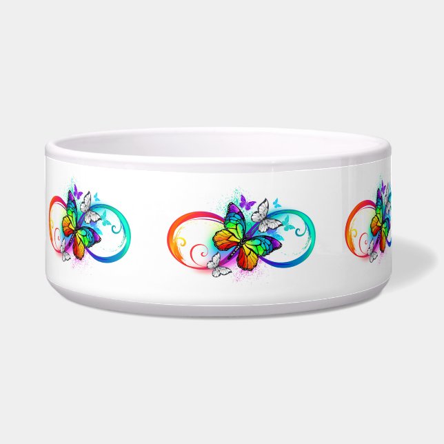 Stralende oneindigheid met regenboog vlinder voerbakje (Voorkant)