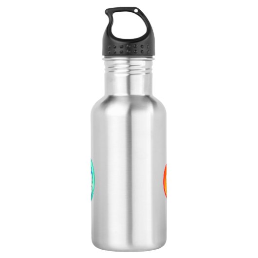 Stralende oneindigheid met regenboog vlinder waterfles (Achterkant)