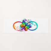 Stralende oneindigheid met regenboog vlinder yogamat (Voorkant (horizontaal))