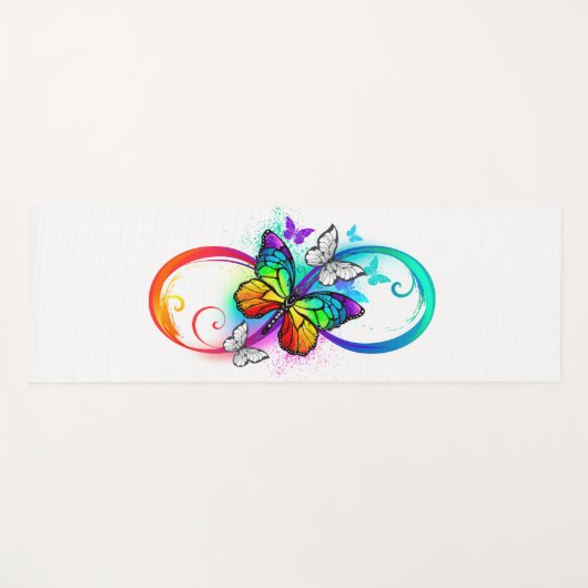 Stralende oneindigheid met regenboog vlinder yogamat (Voorkant (horizontaal))