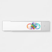Stralende oneindigheid met regenboogvlinder deurbordje (Voorkant)