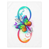 Stralende oneindigheid met regenboogvlinder tafelkleed (Voorkant)