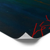 Stralende Opkomst - Abstracte Druppels Poster (Hoek)