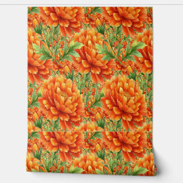 Stralende oranje bloesems behang