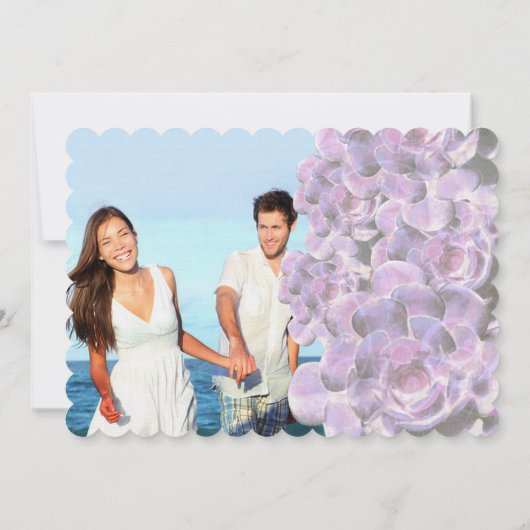 Stralende orchidee succulente moderne typografie b kaart (Achterkant)