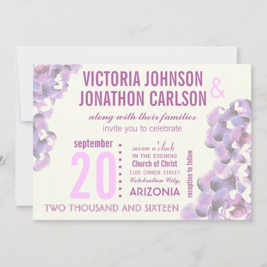 Stralende orchidee succulente moderne typografie b kaart (Voorkant)