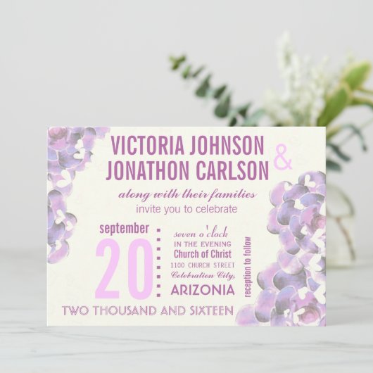 Stralende orchidee succulente moderne typografie b kaart (Staand voorkant)