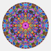Stralende Pareltjes Kaleidoscoop Mandala Stickers (Voorkant)