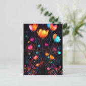 Stralende Pastel Regenboog Wilde Bloemen Briefkaart (Staand voorkant)