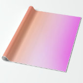 Stralende Pastel Zonsondergang Gradient Cadeaupapier (Uitgerold)