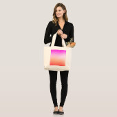 Stralende Pastel Zonsondergang Gradiënt Grote Tote Bag (Voorkant (model))
