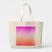 Stralende Pastel Zonsondergang Gradiënt Grote Tote Bag (Achterkant)