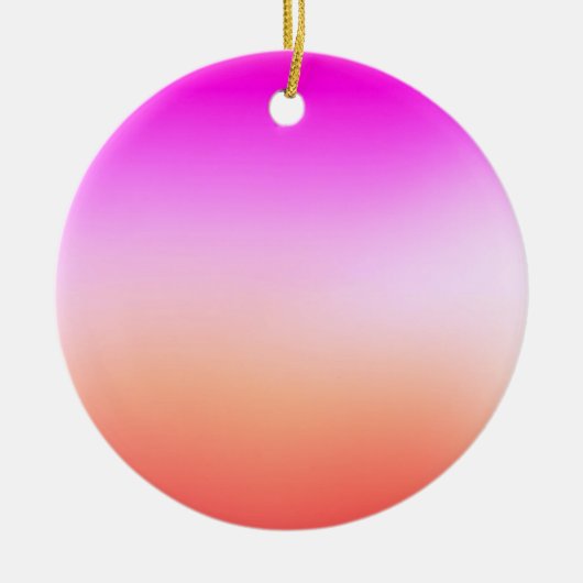 Stralende Pastel Zonsondergang Gradiënt Keramisch Ornament (Voorkant)