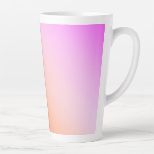 Stralende Pastel Zonsondergang Gradiënt Latte Mok (Rechts)